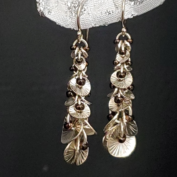 Silpada Waterfall Sterling Silver Seed Bead Earrings - Picture 5 of 14